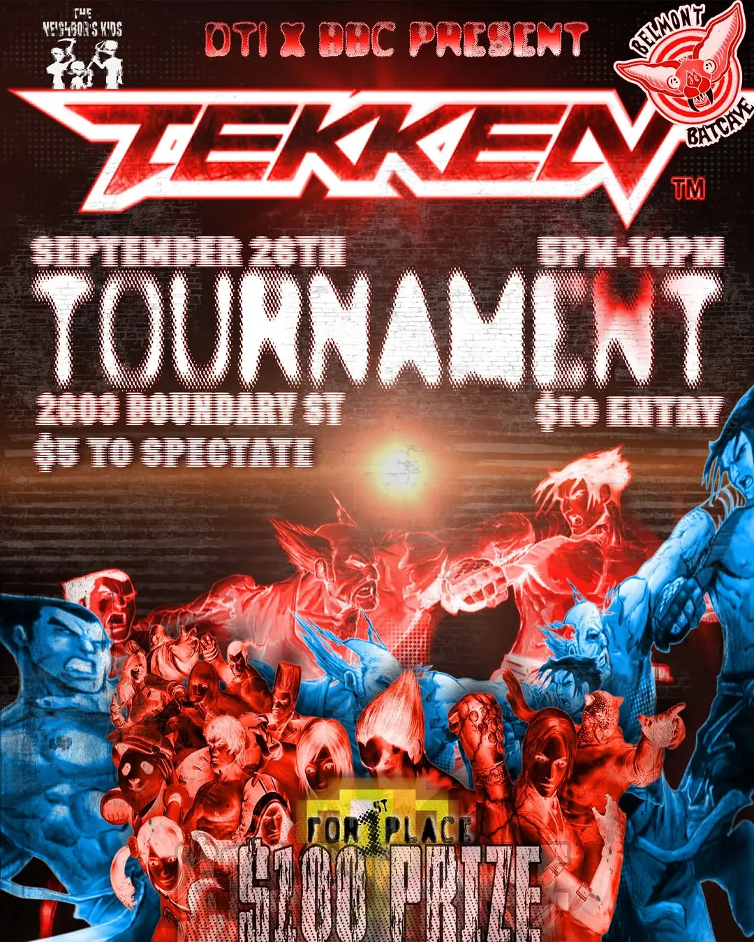 Flyer for Tekken 8 Tournament, Sat Sep 26 2026
